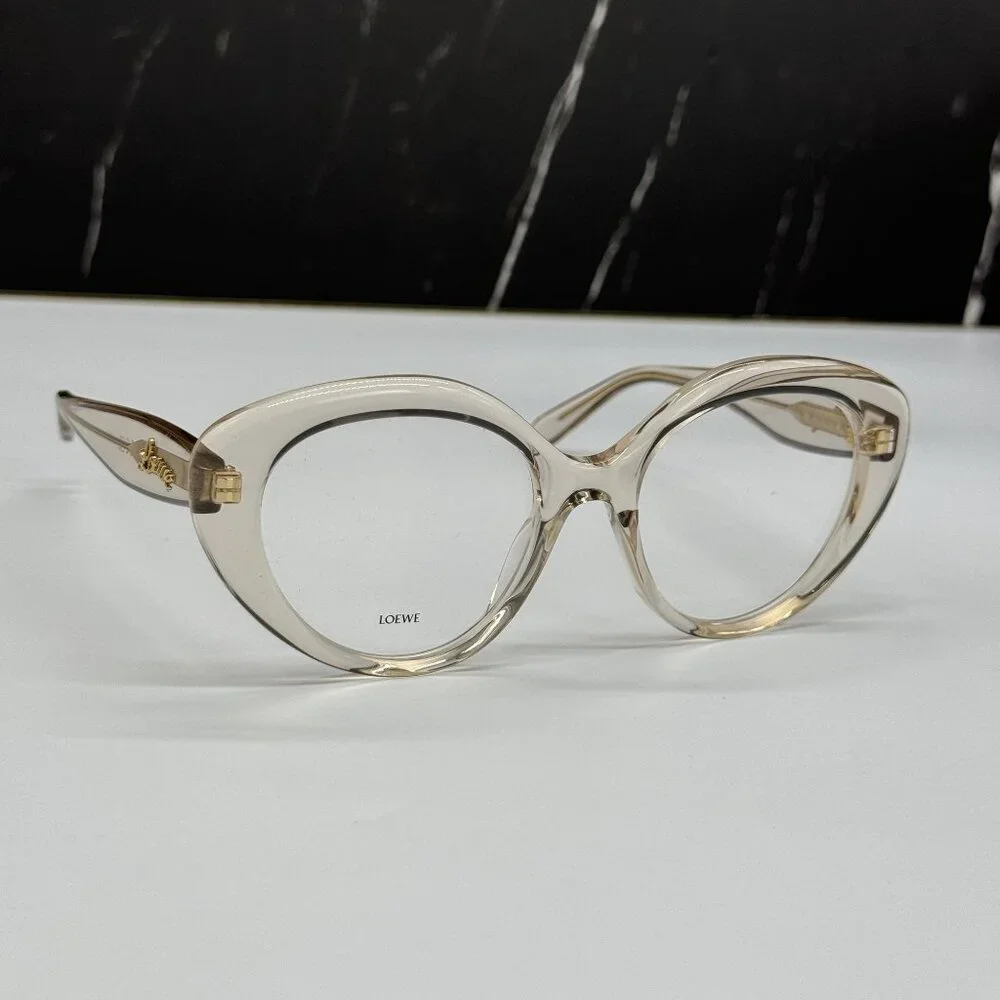 NEW LOEWE LW50088I 057 WOMEN EYEGLASSES TRANSPARENT BEIGE LOEWE EYEWEAR